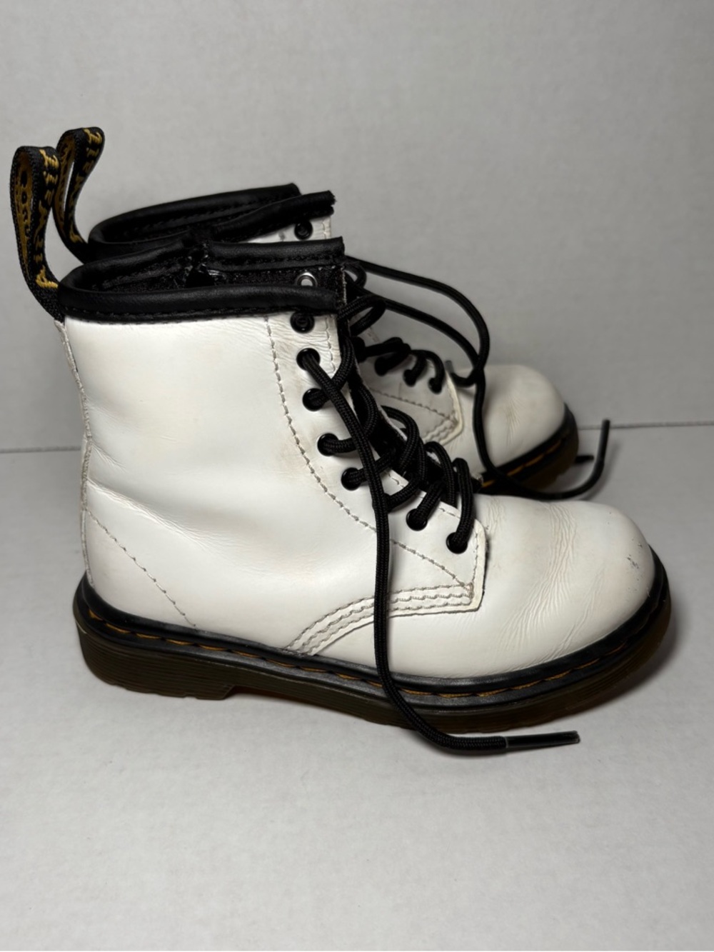 Dr Martens Doc Marten White Combat Boots Toddler Girls 8